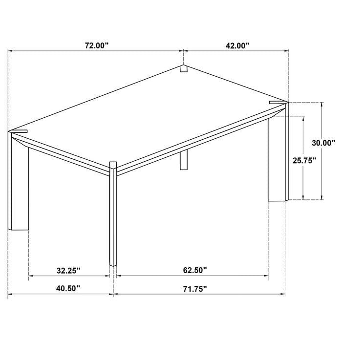 Bruner Dining Table - LATIN HOME FURNITURE - (POMONA,CA)