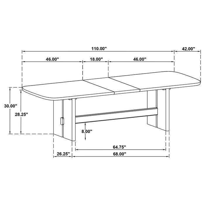 Kailani Extension Dining Table - LATIN HOME FURNITURE - (POMONA,CA)