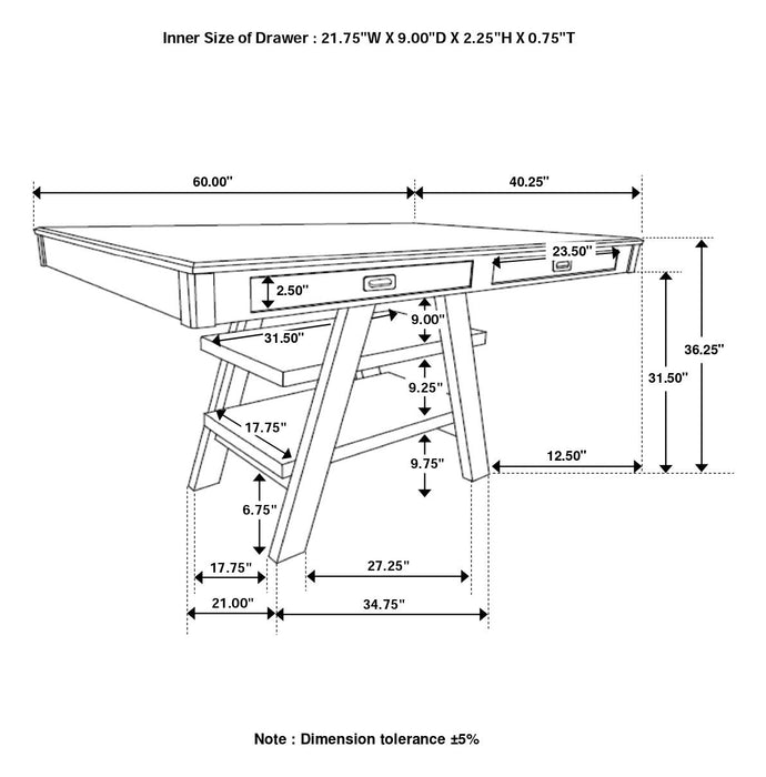 Dewey 5 Pc Counter Height Dining Sets