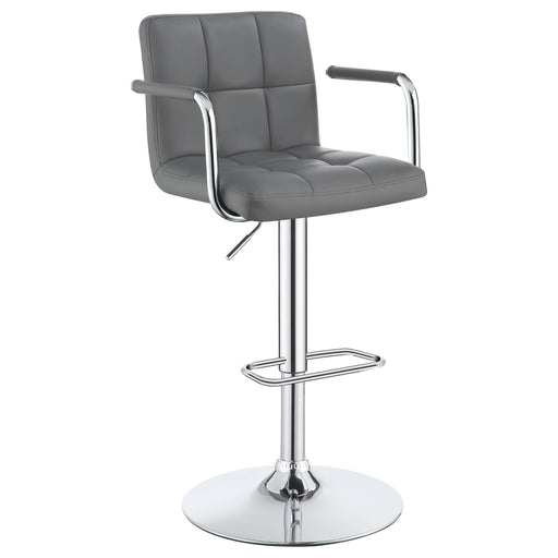 Palomar Adjustable Height Bar Stool Grey and Chrome image