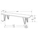 Neve Dining Bench - LATIN HOME FURNITURE - (POMONA,CA)