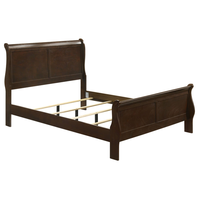 Louis Philippe Sleigh Panel Bed - LATIN HOME FURNITURE - (POMONA,CA)