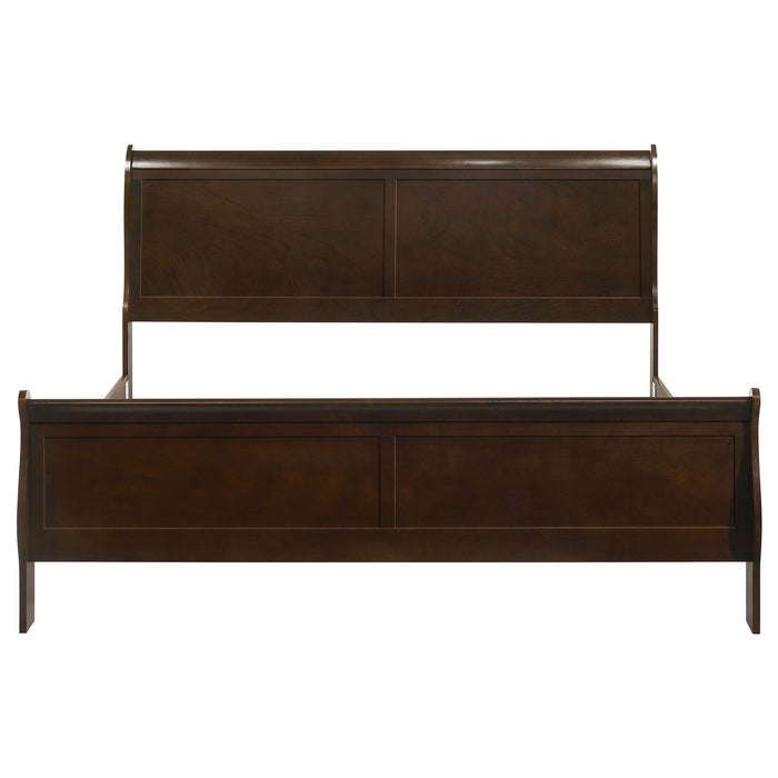 Louis Philippe Sleigh Panel Bed - LATIN HOME FURNITURE - (POMONA,CA)