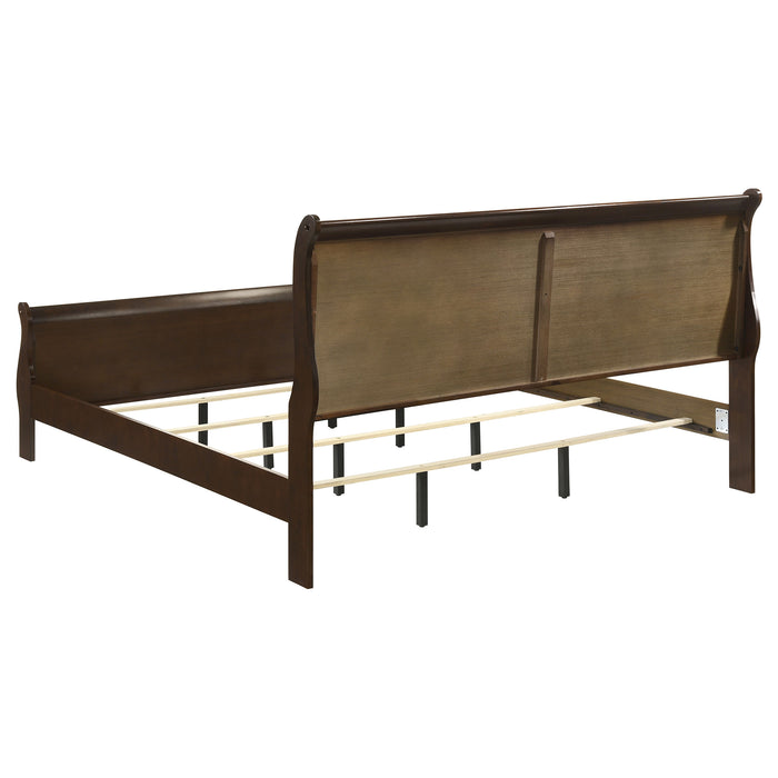 Louis Philippe Sleigh Panel Bed - LATIN HOME FURNITURE - (POMONA,CA)
