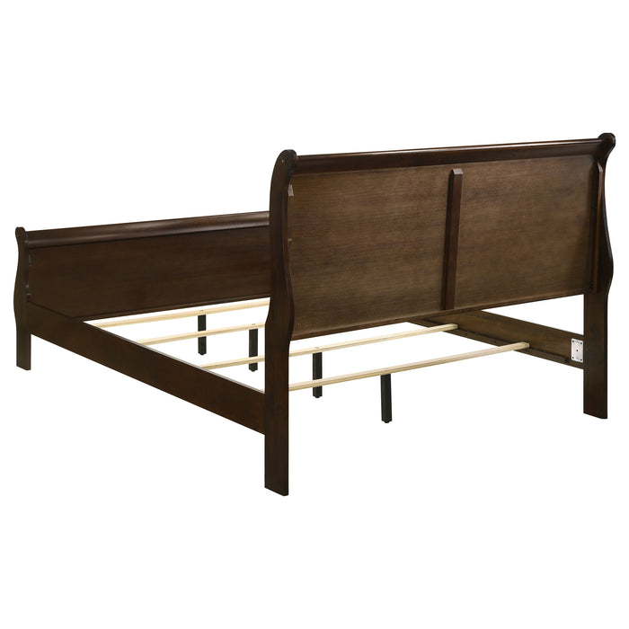 Louis Philippe Sleigh Panel Bed - LATIN HOME FURNITURE - (POMONA,CA)