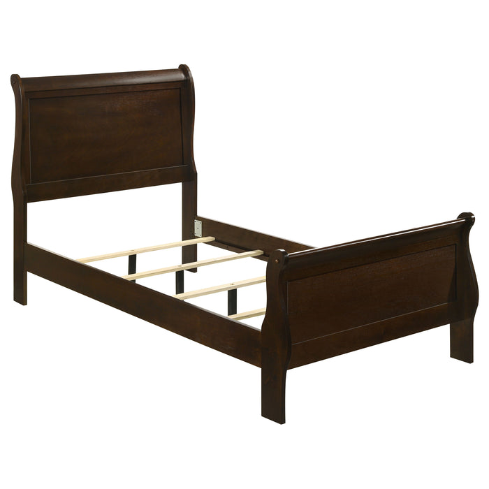 Louis Philippe Sleigh Panel Bed - LATIN HOME FURNITURE - (POMONA,CA)