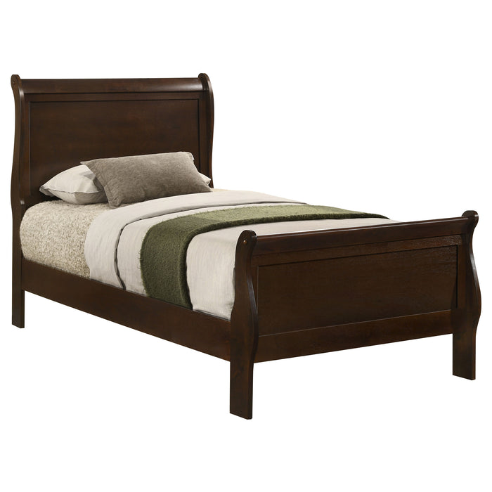 Louis Philippe Sleigh Panel Bed - LATIN HOME FURNITURE - (POMONA,CA)