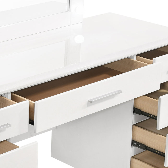 Felicity Makeup Vanity Table with LED Mirror - LATIN HOME FURNITURE - (POMONA,CA)