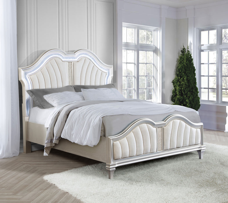 Evangeline Panel Bed with LED Lighting