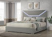 Ives Panel Bed with LED Lighting - LATIN HOME FURNITURE - (POMONA,CA)