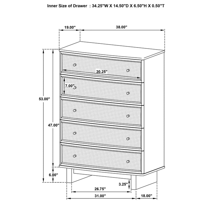 Kailani Chest of Drawers - LATIN HOME FURNITURE - (POMONA,CA)