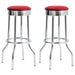 Theodore Upholstered Top Bar Stools Red and Chrome (Set of 2) image