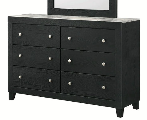 Crown Mark Furniture Cadence 6 Drawer Dresser in Black image