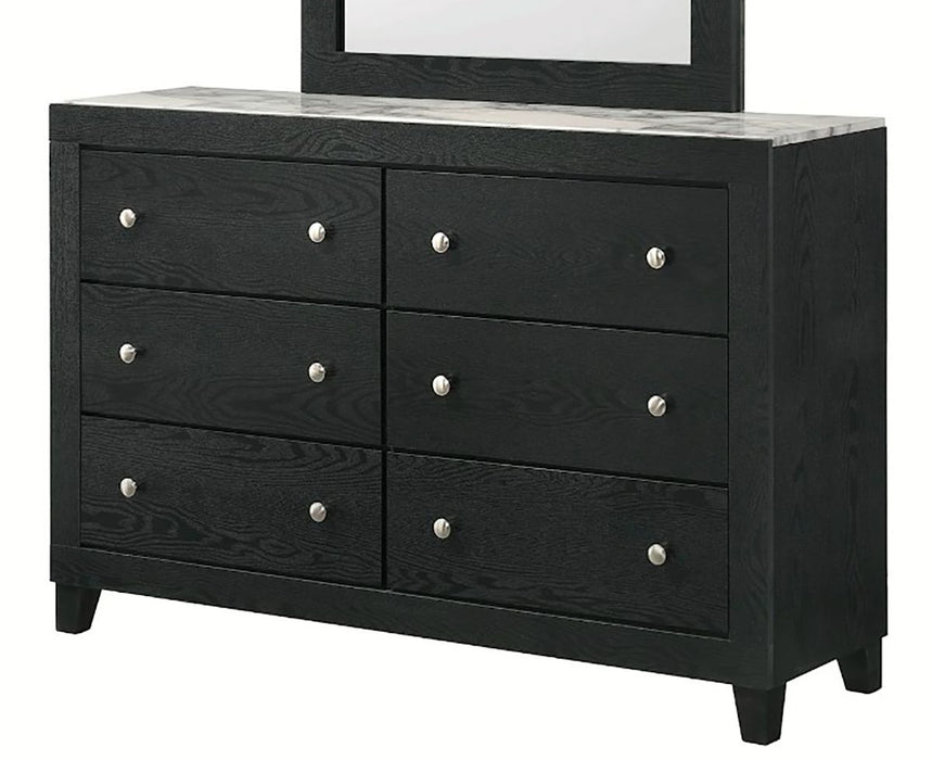 Crown Mark Furniture Cadence 6 Drawer Dresser in Black image