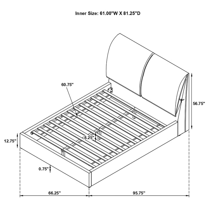 Gwendoline Panel Platform Bed - LATIN HOME FURNITURE - (POMONA,CA)