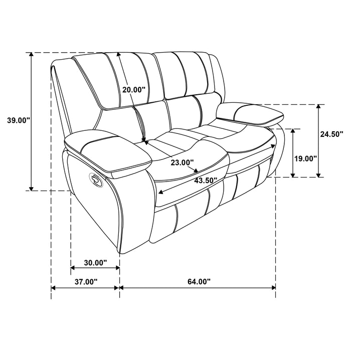 Camila Reclining Loveseat - LATIN HOME FURNITURE - (POMONA,CA)