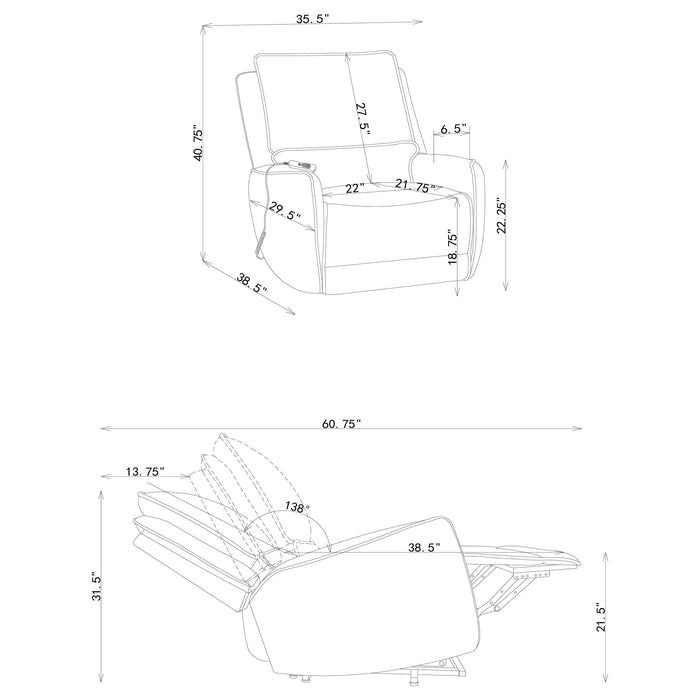 Sylmar Dual Power Lift Recliner - LATIN HOME FURNITURE - (POMONA,CA)