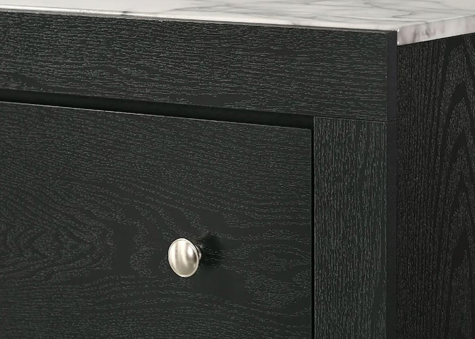 Crown Mark Furniture Cadence 6 Drawer Dresser in Black