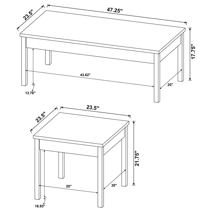 Stacie Coffee Table Set - LATIN HOME FURNITURE - (POMONA,CA)