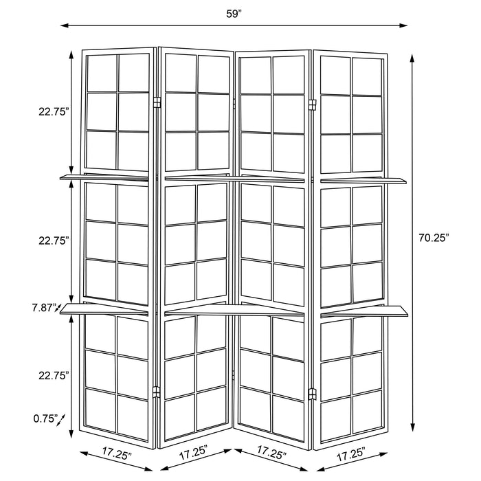 Iggy Four-Panel Room Divider - LATIN HOME FURNITURE - (POMONA,CA)