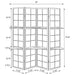 Iggy Four-Panel Room Divider - LATIN HOME FURNITURE - (POMONA,CA)