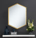 Bledel Hexagon Shaped Wall Mirror Gold - LATIN HOME FURNITURE - (POMONA,CA)
