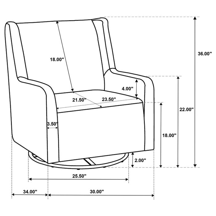 Serra Swivel Glider Chair - LATIN HOME FURNITURE - (POMONA,CA)