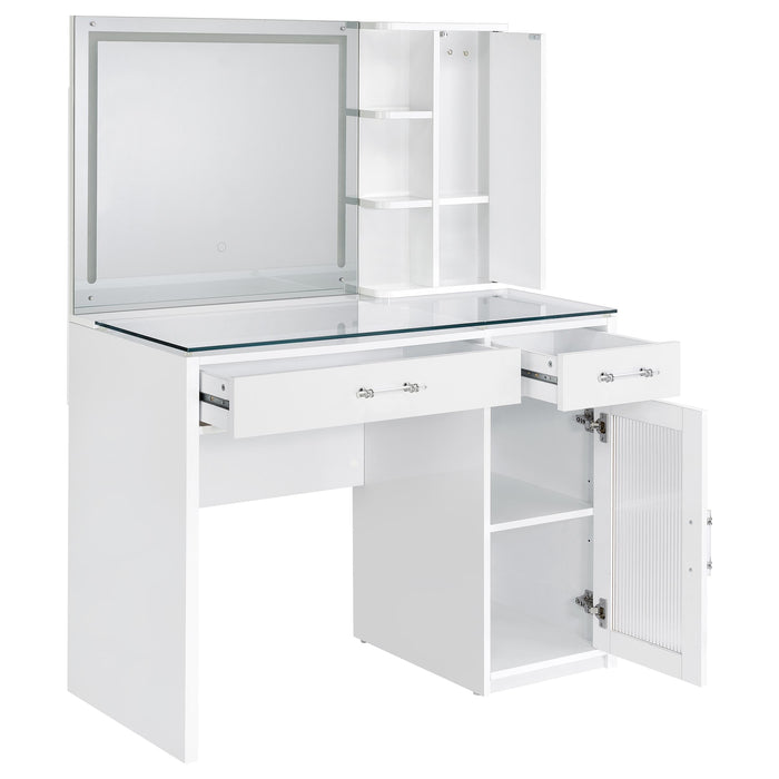 Flora Makeup Vanity Table with LED Mirror and Stool