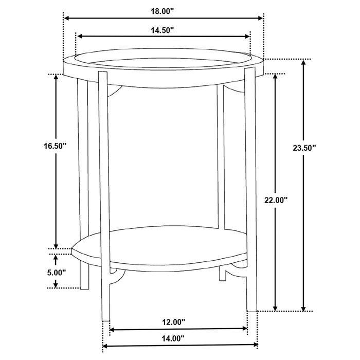 Adhvik End Table - LATIN HOME FURNITURE - (POMONA,CA)