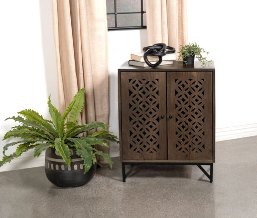 Zaria 2-door Wooden Accent Cabinet Brown image