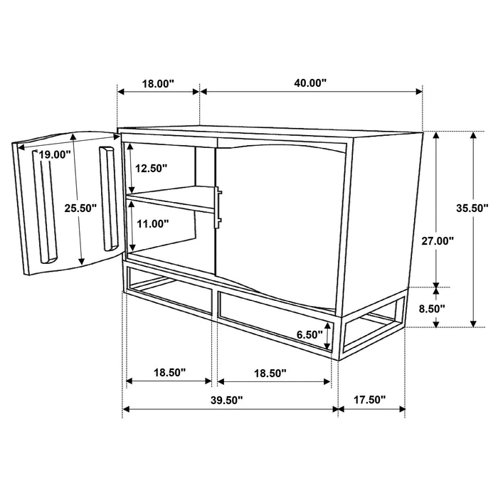 Zara Accent Cabinet - LATIN HOME FURNITURE - (POMONA,CA)