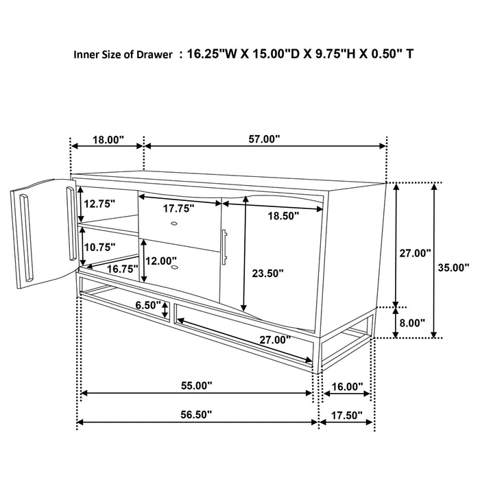 Zara Accent Cabinet - LATIN HOME FURNITURE - (POMONA,CA)