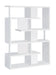 Hoover 5-tier Bookcase White and Chrome - LATIN HOME FURNITURE - (POMONA,CA)