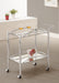 Shadix 2-tier Serving Cart with Glass Top Chrome and Clear - LATIN HOME FURNITURE - (POMONA,CA)