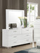 Felicity Rectangle Dresser Mirror Glossy White - LATIN HOME FURNITURE - (POMONA,CA)