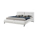 Jeremaine California King Upholstered Bed White - LATIN HOME FURNITURE - (POMONA,CA)