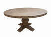 Florence Round Pedestal Dining Table Rustic Smoke - LATIN HOME FURNITURE - (POMONA,CA)