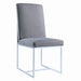 Mackinnon Upholstered Side Chairs Grey and Chrome (Set of 2) - LATIN HOME FURNITURE - (POMONA,CA)