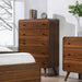 Robyn 5-drawer Chest Dark Walnut - LATIN HOME FURNITURE - (POMONA,CA)