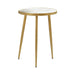 Acheson Round Accent Table White and Gold - LATIN HOME FURNITURE - (POMONA,CA)