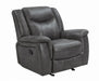 Conrad Upholstered Motion Glider Recliner Grey - LATIN HOME FURNITURE - (POMONA,CA)