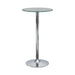 Abiline Glass Top Round Bar Table Chrome - LATIN HOME FURNITURE - (POMONA,CA)