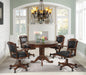 Turk Game Chair with Casters Black and Tobacco - LATIN HOME FURNITURE - (POMONA,CA)