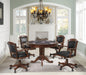 Turk Game Chair with Casters Black and Tobacco - LATIN HOME FURNITURE - (POMONA,CA)