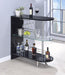 Adolfo 3-tier Bar Table Glossy Black and Clear - LATIN HOME FURNITURE - (POMONA,CA)