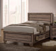 Kauffman California King, E.king, & Queen Panel Bed Washed Taupe - LATIN HOME FURNITURE - (POMONA,CA)