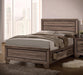 Kauffman California King, E.king, & Queen Panel Bed Washed Taupe - LATIN HOME FURNITURE - (POMONA,CA)