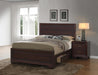 Kauffman California King Storage Bed Dark Cocoa - LATIN HOME FURNITURE - (POMONA,CA)