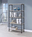 Analiese 4-shelf Open Bookcase Grey Driftwood - LATIN HOME FURNITURE - (POMONA,CA)