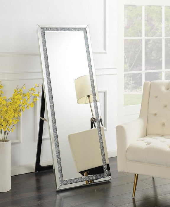 Giddish Cheval Floor Mirror Silver - LATIN HOME FURNITURE - (POMONA,CA)
